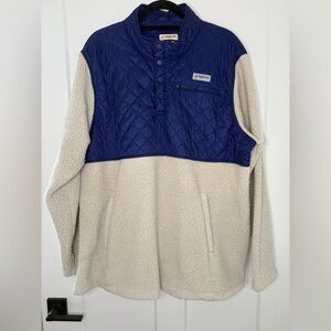 Magellan Outdoors Faux Sherpa Classic Fit Men's Pullover Size‎ 2XL Blue